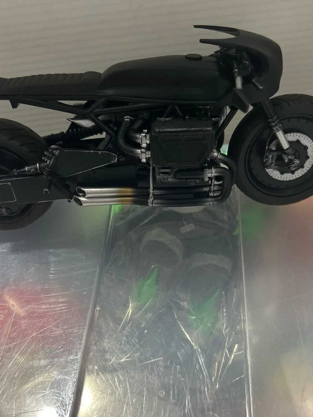Black Kids Motorcycle Action Figure Playset -